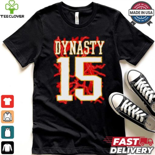 The Chiefs Dynasty 15 Patrick Mahomes lightning shirt