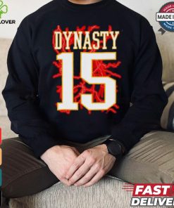 The Chiefs Dynasty 15 Patrick Mahomes lightning shirt