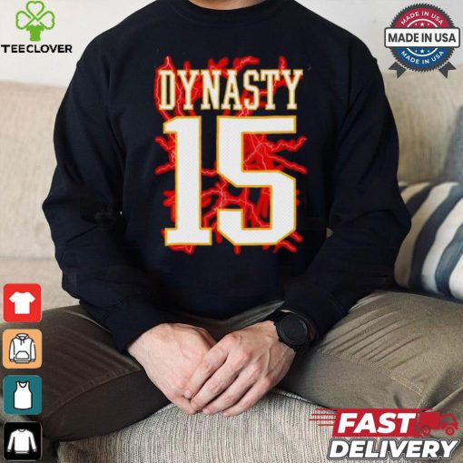 The Chiefs Dynasty 15 Patrick Mahomes lightning shirt