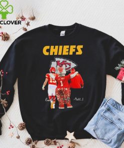 The Chiefs Kc Wolf Patrick Mahomes II And Andy Reid Signatures Shirt