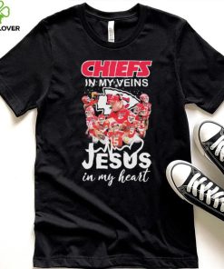 The Chiefs Team In My Veins Jesus In My Heart Signatures Shirt