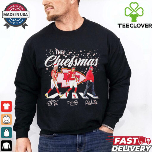 The Chiefsmas Kelce Patrick Mahomes Andy Reid Chiefs Abbey road shirt