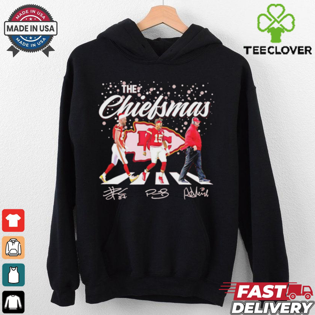 The Chiefsmas Kelce Patrick Mahomes Andy Reid Chiefs Abbey road shirt The Chiefsmas Kelce Patrick Mahomes Andy Reid Chiefs Abbey road shirt