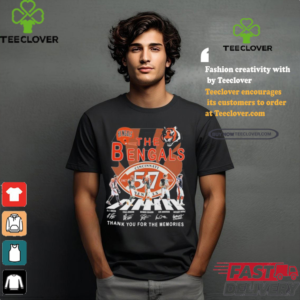 The Cincinnati Bengals Abbey Road 57 Years Thank You For The Memories Signatures Shirt The Cincinnati Bengals Abbey Road 57 Years Thank You For The Memories Signatures Shirt