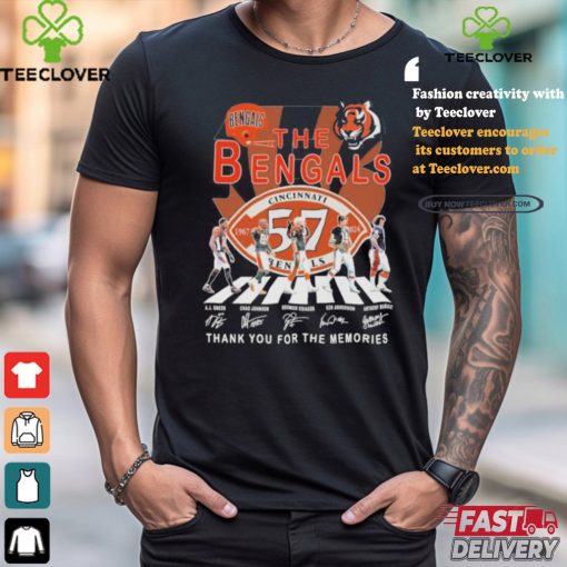 The Cincinnati Bengals Abbey Road 57 Years Thank You For The Memories Signatures Shirt