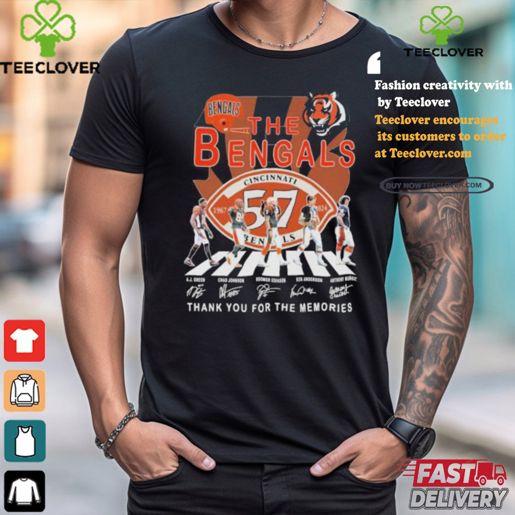 The Cincinnati Bengals Abbey Road 57 Years Thank You For The Memories Signatures Shirt The Cincinnati Bengals Abbey Road 57 Years Thank You For The Memories Signatures Shirt