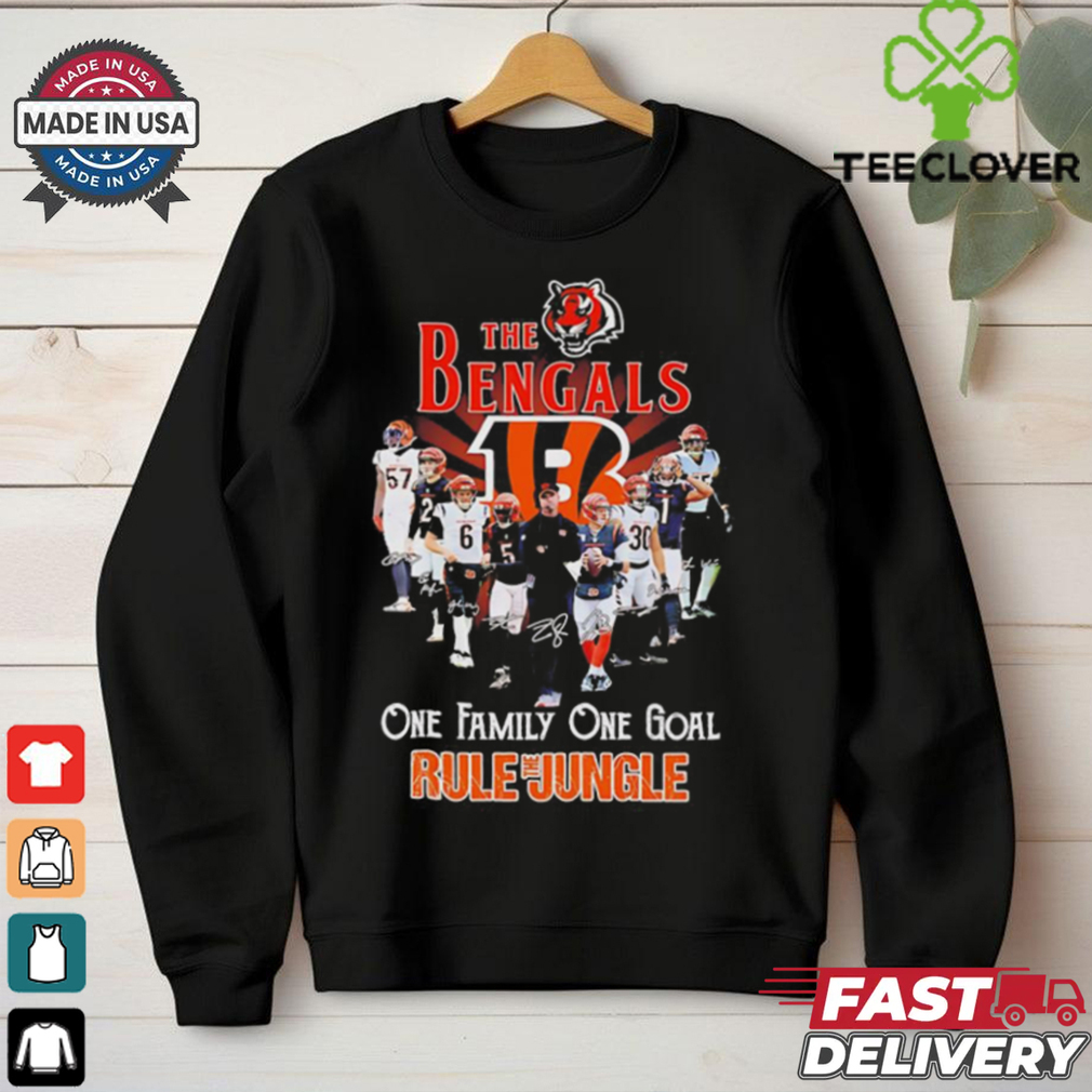 The Cincinnati Bengals one family one goal rule the jungle shirt The Cincinnati Bengals one family one goal rule the jungle shirt