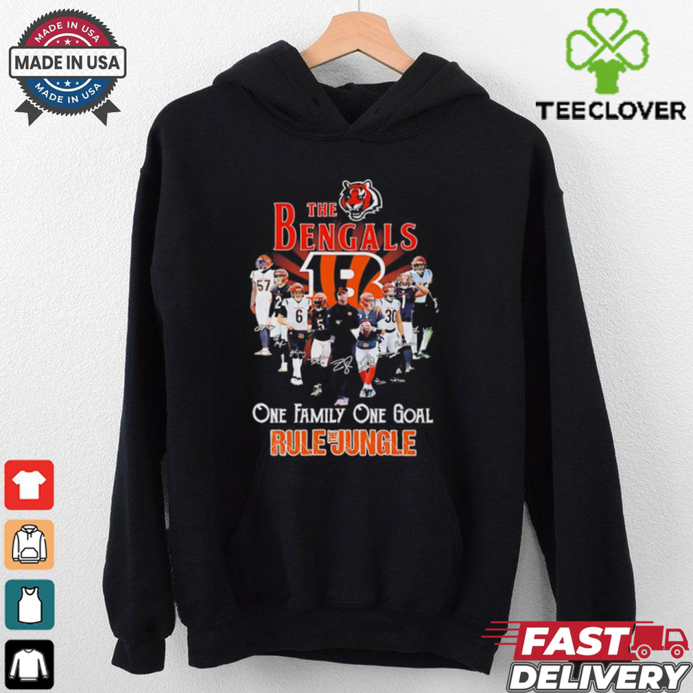 The Cincinnati Bengals one family one goal rule the jungle shirt The Cincinnati Bengals one family one goal rule the jungle shirt