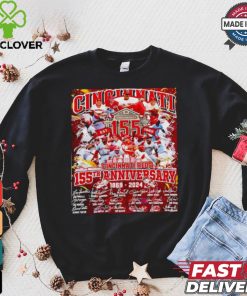 The Cincinnati Reds 155th anniversary 1869 2024 signatures shirt