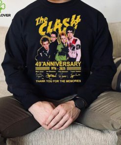 The Clash 49th Anniversary 1976 2025 Thank You For The Memories Signatures shirt