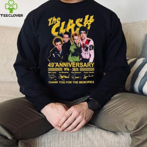 The Clash 49th Anniversary 1976 2025 Thank You For The Memories Signatures hoodie, sweater, longsleeve, shirt v-neck, t-shirt