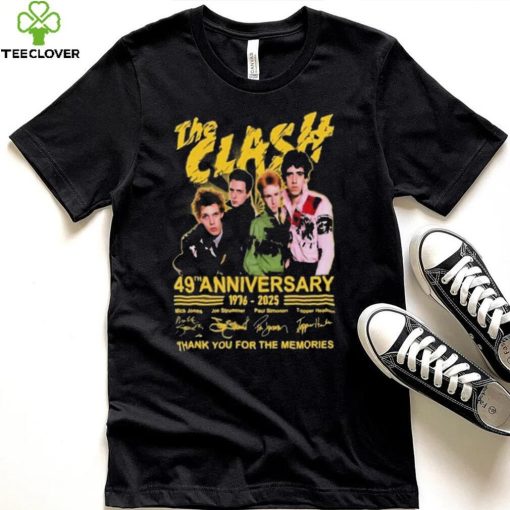 The Clash 49th Anniversary 1976 2025 Thank You For The Memories Signatures hoodie, sweater, longsleeve, shirt v-neck, t-shirt