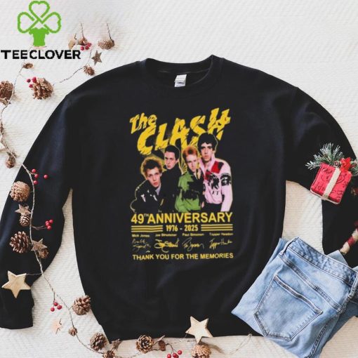 The Clash 49th Anniversary 1976 2025 Thank You For The Memories Signatures hoodie, sweater, longsleeve, shirt v-neck, t-shirt