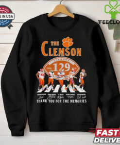 The Clemson Tigers 129th Anniversary 1896 2025 thank you signatures shirt