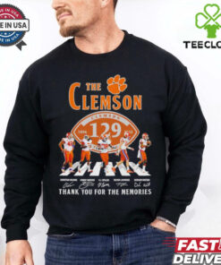 The Clemson Tigers 129th Anniversary 1896 2025 thank you signatures shirt