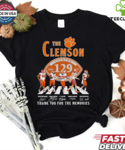 The Clemson Tigers 129th Anniversary 1896 2025 thank you signatures shirt