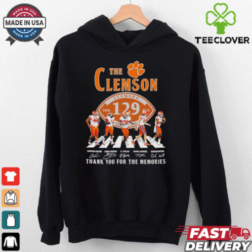 The Clemson Tigers 129th Anniversary 1896 2025 thank you signatures shirt