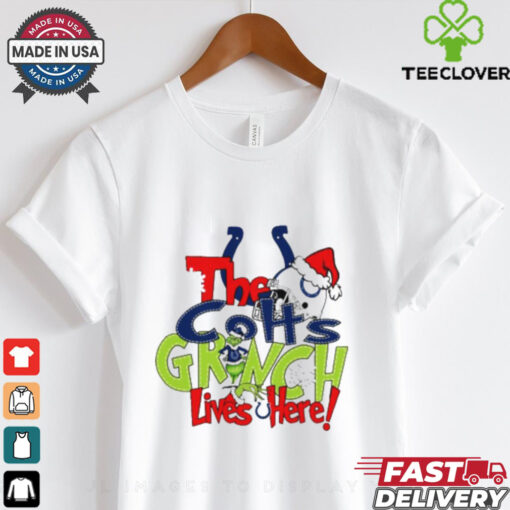 The Colts Grinch lives here Christmas T Shirt