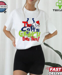 The Colts Grinch lives here Christmas T Shirt