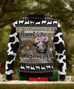 The Crazy Heifer Ugly Christmas Sweater Gift Men Women