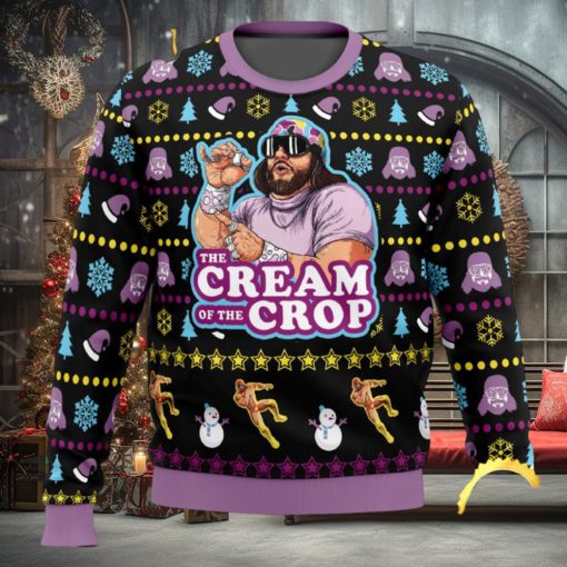 The Cream Of Crop Macho Man Randy Savage Pro Wrestling Ugly Christmas Sweater