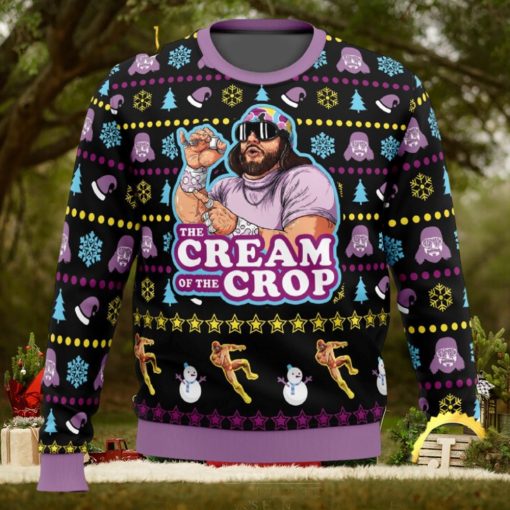 The Cream Of Crop Macho Man Randy Savage Pro Wrestling Ugly Christmas Sweater