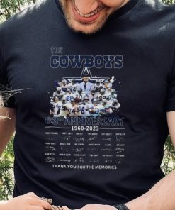 Dallas Cowboys 63rd Anniversary 1960-2023 Thank You For The Memories Shirt – Signature Edition