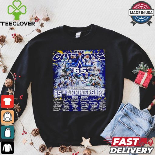 The Dallas Cowboys 65th anniversary 1960 2025 signatures hoodie, sweater, longsleeve, shirt v-neck, t-shirt