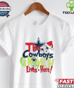 The Dallas Cowboys Grinch Lives Here Christmas T Shirt