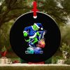 The Dallas Cowboys Santa Grinch trample down Commanders Giants and Eagles helmet ornament