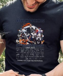 The Denver Broncos 63rd Anniversary 1960 2023 Thank You For The Memories Signatures t shirt