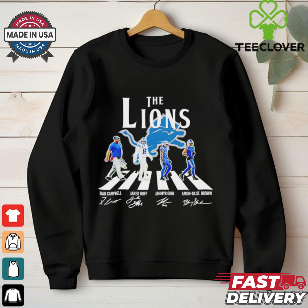The Detroit Lions legends abbey road signatures shirt The Detroit Lions legends abbey road signatures shirt