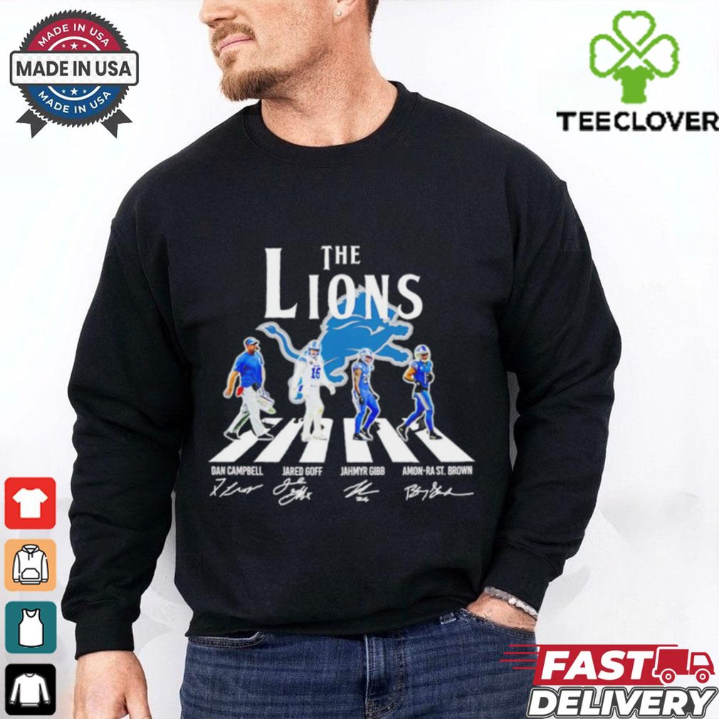 The Detroit Lions legends abbey road signatures shirt The Detroit Lions legends abbey road signatures shirt
