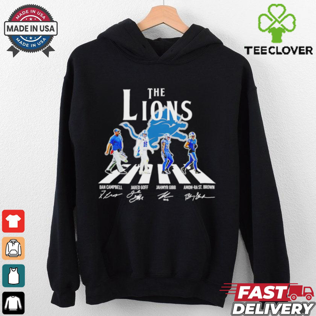 The Detroit Lions legends abbey road signatures shirt The Detroit Lions legends abbey road signatures shirt