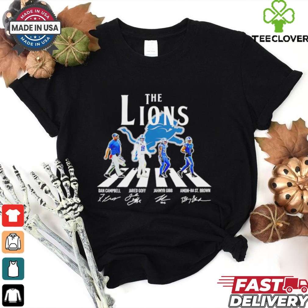The Detroit Lions legends abbey road signatures shirt The Detroit Lions legends abbey road signatures shirt