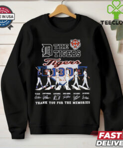 The Detroit Tigers 130 years 1894 2024 thank you for the memories signatures shirt