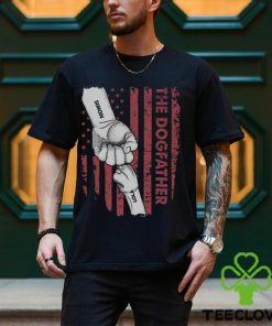 The Dogfather Hand Line Sketch Flag Shirt