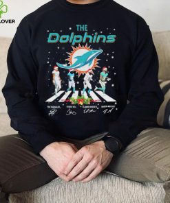 The Dolphins NFL Team 2022 Abbey Road Merry Christmas Signature Shirt