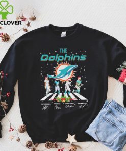 The Dolphins NFL Team 2022 Abbey Road Merry Christmas Signature Shirt