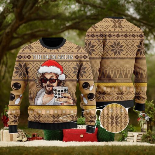 The Dude Abises The Big Lebowski Ugly Sweater Christmas Big Lebowski Wool Ugly Christmas Sweater