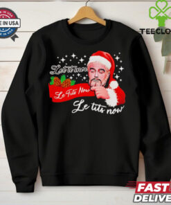 The Dude Santa let it snow le tits now shirt