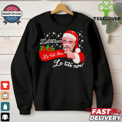 The Dude Santa let it snow le tits now shirt