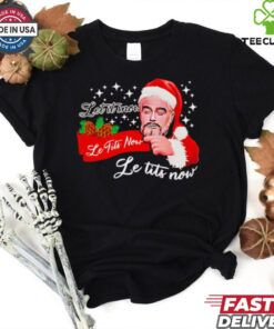 The Dude Santa let it snow le tits now shirt