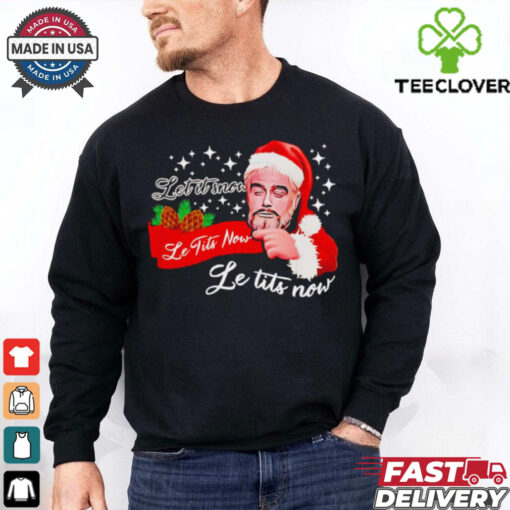 The Dude Santa let it snow le tits now shirt