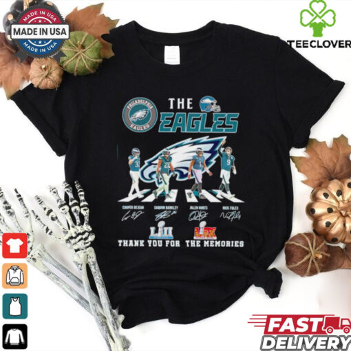 The Eagles Abbey Road thank you for the memories signatures shirt