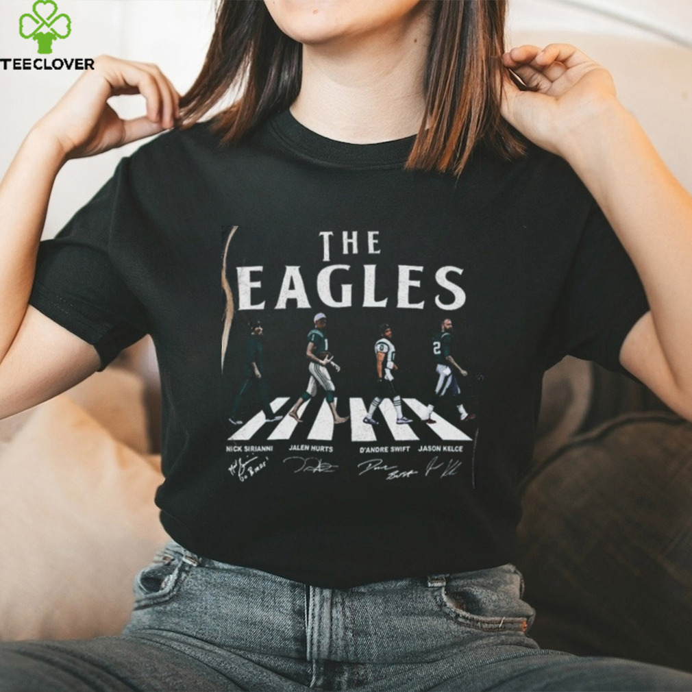 The Eagles Walking Abbey Road Signatures Football Shirt The Eagles Walking Abbey Road Signatures Football Shirt