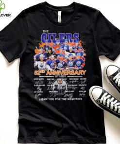 The Edmonton Oilers 52nd Anniversary 1971 2023 Thank You For The Memories Signatures Shirt