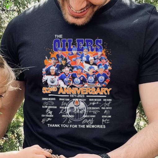 The Edmonton Oilers 52nd Anniversary 1971 2023 Thank You For The Memories Signatures Shirt