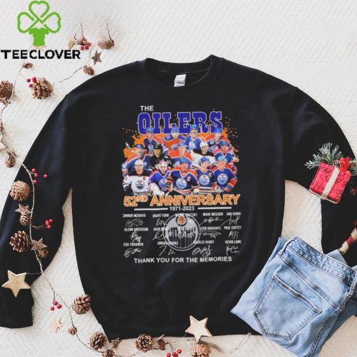 The Edmonton Oilers 52nd Anniversary 1971 2023 Thank You For The Memories Signatures Shirt