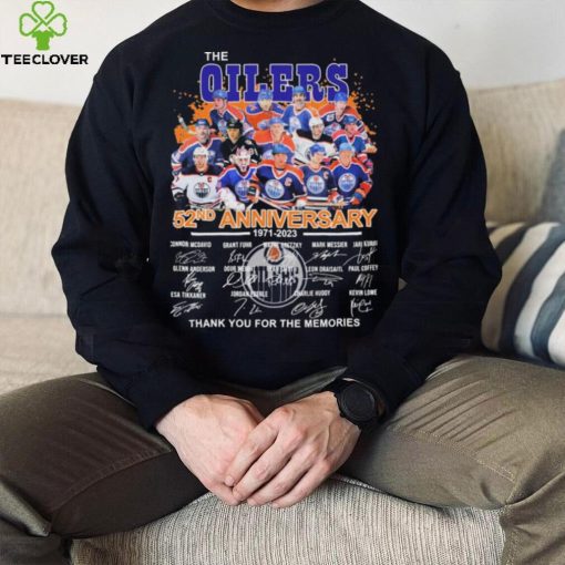 The Edmonton Oilers 52nd Anniversary 1971 2023 Thank You For The Memories Signatures Shirt